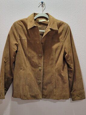 Kate Hill Petite Suede Leather Jacket